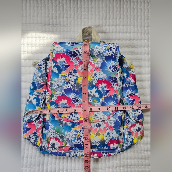 Kipling Floral Ravier Backpack Color 627 In Bloom - Picture 4 of 6